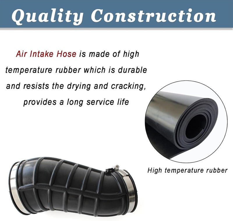 AUCERAMIC 696-065 Engine Air Clean Intake Tube Hose W/Clamps Fit for Ford F-250 F-350 F-450 F-550 Super Duty 1999-2003, Excursion 2000-2003, 7.3L V8 Replace 696065, F81Z9C681BA - Image 4
